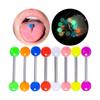Anillo de Lengua Acrílico Luminoso Uña para Hueso de la Oreja Piercing para Pezón Barra Mancuerna Moda Punk Unisex Joyería de Belleza Corporal