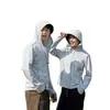 Ropa de Protección Solar 2025 Verano Nueva Ropa de Protección Solar de Seda de Hielo para Mujer con Capucha Protección UV Ropa Versátil de Piel de Hielo para Hombre
