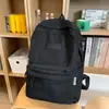 Mochila de Color Sólido Azul Claro Luz Suave y Delicada Estilo Coreano Viento Ins Estudiante Girly Fiesta Versátil de Almacenamiento