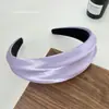 Novas Tiara de Cetim Concava e Convexa Simples e Estilosa para Mulheres, Fashion, Leve e Luxuosa, Versáteis Tiaras de Aba Larga e Acessórios de Cabelo