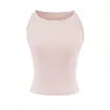 Ropa de mujer al por mayor transfronteriza 2026 verano nuevo estilo top camisola corta sexy ajustado cuello redondo color liso