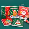 Cuaderno Espiral de Navidad Estudiante Dibujos Animados A7 Lateral Pequeño Cuaderno Bloc de Notas en Blanco Regalo Presente de Navidad Cuaderno