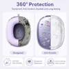Capa protetora nova e pequena com estampa floral para AirPods Max, capa protetora transparente de TPU com estampa floral para fones de ouvido over-ear
