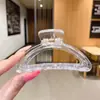 Pinza Geométrica Simple para el Cabello, Pinza de Moda para la Parte Trasera de la Cabeza, Pinza Femenina de Color Café, Accesorio para el Cabello de Pinza de Tiburón de Alta Gama y Exquisito