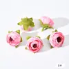 Flor de brote de té simulación transfronteriza flor de brote de hoja retro cabeza de flor de brote corsage tocado flor decorativa pequeños accesorios de camelia