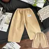 Pantalones nuevos para niños para primavera y otoño, pantalones casuales para niños y niñas, pantalones cargo para niños, pantalones largos de algodón para niños pequeños, corte holgado