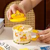 Caneca de cerâmica com tampa de desenho de estrela, xícara de café para escritório, luxo leve, sensação de alta qualidade, xícara de café da manhã fofa e feminina