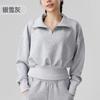 Suéter deportivo nuevo de otoño e invierno con media cremallera y cuello alto, ropa de yoga, top de manga larga, corto, holgado, casual, ropa de fitness para mujer