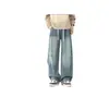 Pantalones vaqueros retro americanos transfronterizos, nuevos estilos de otoño/invierno para hombre, con lavado desgastado y diseño de pierna recta, pantalones largos casuales, modernos para adolescentes