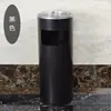 Pilar cenicero de acero inoxidable GPX-129 estilo europeo para colillas de cigarrillos Contenedor vertical para desechar colillas de cigarrillos para exteriores Cenicero de taza vertical para interiores