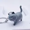 Llavero de Gato Realista Más Vendido Transfronterizo Dibujo Animado Lindo Mascota Muñeca Colgante Llavero Decoración de Bolso Regalo Al Por Mayor