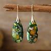 Pendientes colgantes de gota de agua de piedra del Emperador Bohemio nuevos transfronterizos Europa y Estados Unidos populares Joyería Ins joyería