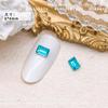 Uña de celebridad en línea mini cubo de hielo cristal joyería diamante rectangular 4*6 ángulo recto fondo puntiagudo color transparente color mágico vidrio taladro de uñas