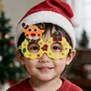 Gafas temáticas navideñas, kit de manualidades DIY de tela no tejida para niños, adecuado para fiestas de jardín de infantes, accesorios para fotos y decoraciones