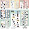 6 piezas de papel Hei anime Xiao Zhan Reba Modao cruzado casa pirata Erha Chaoyu texto Pegatinas para diario