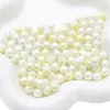 Cuentas Redondas Bicolor Chapadas en Color Acrílico Cuentas Sueltas Perla de Imitación Accesorios Hechos a Mano para DIY Collares Pulseras Joyería para Orejas