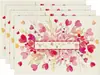 Mantel individual de lino para el Día de la Madre Impresión de carta de amor transfronteriza de Amazon Servilleta decorativa de mesa Vajilla Alfombrilla aislante del calor