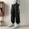 Pantalones de trabajo de moda para hombre en primavera y otoño, estilo casual americano, corte holgado, tallas grandes, versátiles, pantalones rectos multibolsillos