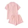 2026 Nuevo Cárdigan de Burbujas Arrugadas Transfronterizo Pijama para Mujer, Shorts de Manga Corta, Conjunto de Ropa para el Hogar Transfronterizo Venta al por Mayor