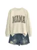 Amazon Ebay Estação Independente Moda Casual Elegante Feminina Mama Camuflado Gola Redonda Manga Longa Moletom Base Exportação