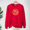 Terry cuello redondo año del dragón nuevo suéter pulóver talla grande holgado talla grande para hombre súper suave cómodo invierno y primavera