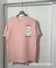 Camiseta Roja de Verano de Manga Corta con Logo Blanco de Casablanca, Marca de Moda Tendencia, Cuello Redondo, Estampado Minimalista, Redondo, Niche Casa