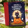 Compra directa transfronteriza Halloween gato negro lindo calabaza fantasma set de sobres para tarjetas de felicitación tarjeta con mensaje de bendición festiva