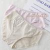 Atacado de algodão sem costura roupa interior das mulheres de algodão antibacteriano respirável confortável cor sólida cintura triângulo malha meninas