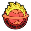 Novos Acessórios Esportivos de Basquete Transfronteiriços Criativos Planos Charms para Sapatos Broche Acessórios de Joias DIY Patches de Borracha Macia PVC