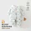 Enterizo de Bebé para Otoño e Invierno para Niños y Niñas, Mono Delgado de Algodón de 60g Calentito Acolchado, Ropa de Algodón para Exteriores, Ropa Infantil de Anyang