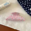 Serie Rosa Rostro Dulce~ Nuevo Clip de Garra Floral Rosa Primavera/Verano Clip de Tiburón Estilo Coreano Pinza Pequeña Fresca para el Cabello Pinza para el Cabello de la Parte Posterior de la Cabeza