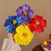 Dulce Atmósfera de Principios de Primavera~Estilo Resort Costero Pasador Simulado de Hibisco Accesorios para el Cabello Bohemios de Frangipani para Mujer