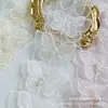 6,5cm Fabricante Original Organza Bordada Borboleta Roupas Infantis Roupas de Pet Acessórios de Renda para Cortina