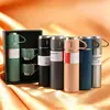 Taza térmica de gran capacidad con un tacto exquisito, juego de regalo premium en caja, una taza con tres tapas, aislamiento al vacío de acero inoxidable para mantener las bebidas calientes o frías, adecuada para ventas transfronterizas