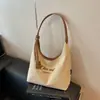 Bolso de Hombro Único de Lona para Estudiante Versátil Nuevo Estilo 2026 Gran Capacidad para Mujer con Estampado de Letras Bolso Tote Casual