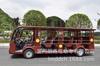 Coche turístico retro de combustible Langmai de 23 plazas, adecuado para lugares pintorescos con grandes pendientes.