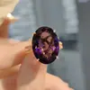 Popular Colgante de Topacio Aguamarina, Aretes de Piedras Preciosas Color Huevo de Paloma, Anillo Violeta, Conjunto de Diamantes Rosas Argyle para Mujer