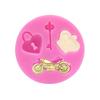 Molde de Silicone Coroa Chave Motocicleta Molde para Decoração de Bolo Fondant Chocolate