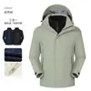 Chaqueta Ligera Cálida de Plumas para Exteriores en Stock, Chaqueta con Capa Interior de Plumas Suaves, Chaqueta con Logo Personalizado, Chaqueta 3 en 1