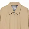 2026 Verano Nueva Moda Femenina Europea y Americana Transfronteriza Chaqueta Corta Simple con Cuello de Solapa Cremallera Ajustada a la Cintura w018 1886