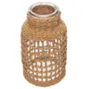 Vaso com Fibra Trançada 8,5cm x 16cm Vidro - Wolff