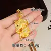 Nuevo Colgante de Cabeza de Caballo de Oro Arena Vietnamita de Moda, Collar Pequeño de Caballo Incrustado con Diamantes de Oro Arena Vietnamita, Joyería de Imitación de Oro Que No Se Desvanece Fácilmente