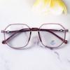 Gafas para celular de luz azul anti-retro de estilo japonés TR90 polígono para niñas sin maquillaje montura de gafas adelgazantes con gafas
