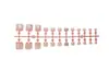 Uñas de Pie Portátiles Europeas y Americanas Transfronterizas Más Vendidas con Diamantes Rosas Brillantes Estilo Francés Nuevo Fábrica de Uñas de Pie Portátiles Venta al por Mayor