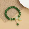 Pulseira Acessórios Estilo Chinês Pulseira Estilo Étnico Pulseira de Aventurina Melhor Amiga Fivela de Segurança Pulseira de Vidro Joias Atacado Transmissão ao Vivo
