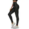 Pantalones de Yoga de Tiro Alto con Control de Abdomen y Levantamiento de Glúteos para Mujer, Pantalones Deportivos de Fitness Moldeadores Ajustados, de Secado Rápido y Transpirables, Estilo Tiburón, Negro