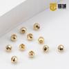 Cuentas láser recubiertas de oro de 14 quilates cobre dorado plateado cuentas de salto disco material DIY hecho a mano collar cuentas sueltas pulsera cuentas de bola accesorios