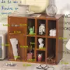 Estante de Almacenamiento, Gabinete de Madera para Artículos Varios de Escritorio con Dispensador de Pañuelos, Papelería, Lápiz Labial, Caja de Almacenamiento para Cosméticos, Caja de Almacenamiento de Escritorio de Madera Maciza