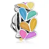 Venta Caliente Transfronteriza Cuentas de Agujero Grande de Flores Pulsera Colorida con Aceite Goteando Accesorios con Cuentas Joyería Hecha a Mano DIY para Mujeres Accesorios al por Mayor