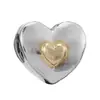 Panjia Nuevo Caliente Oro y Plata Pedrería Amor Trébol de Cuatro Hojas Pato Amarillo Corona Accesorios para Joyería DIY con Cuentas Mano
